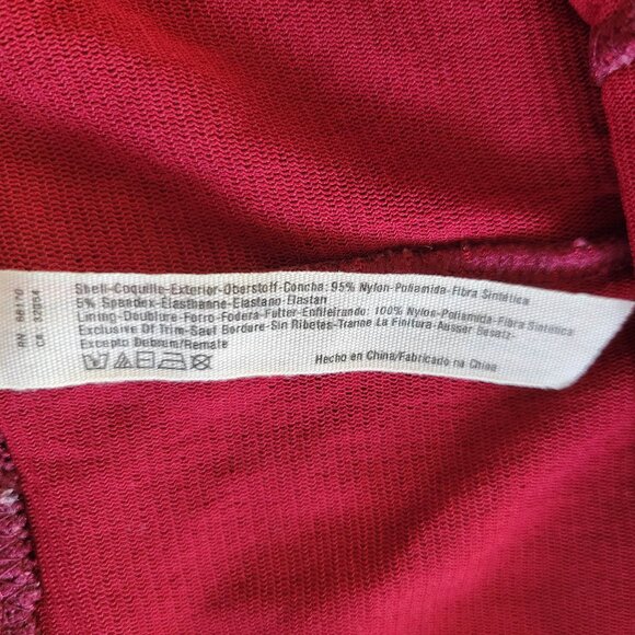 Free People Intimately Size XS Burgundy Lace High Waisted Lined Shorts - Picture 5 of 5